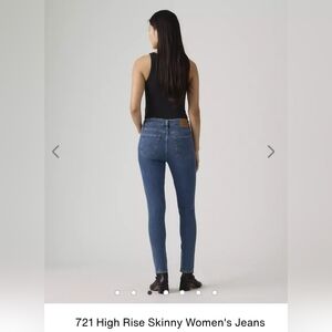 Levis 721 High Rise Skinny Womens Jeans:26